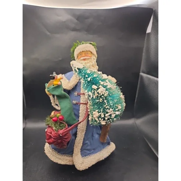 VTG Clothtique by Possible Dreams 1989 Santa in Blue Robe Figurine #713048