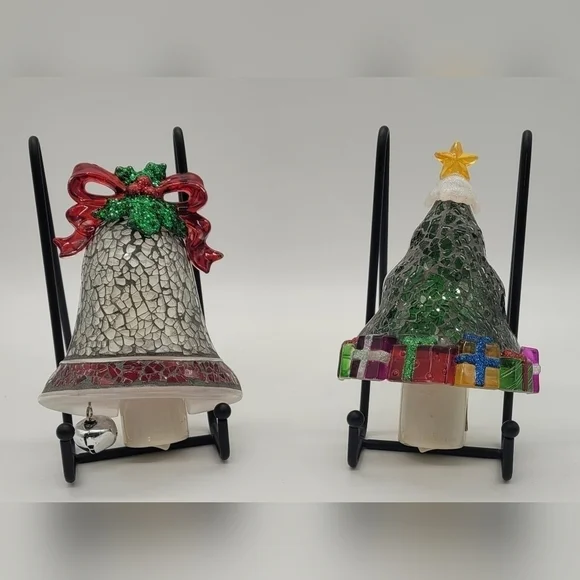 Seasons of Cannon Falls Christmas Tree and Bell Nightlight set of 2​​​