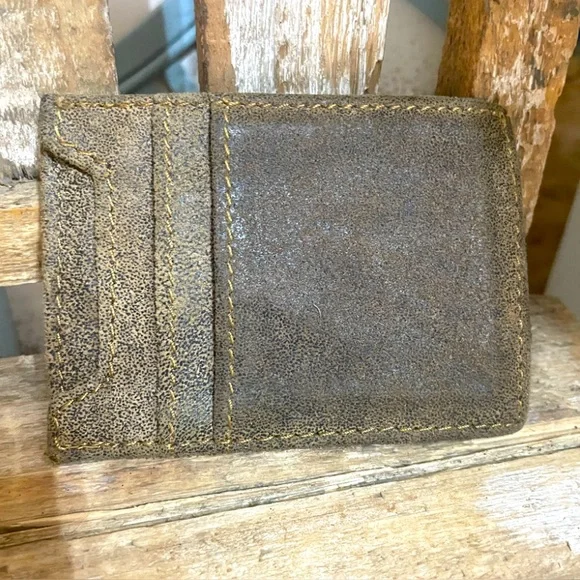 Men's Genuine Leather Wallet ID Credit Card Holder with Magnetic Money Clip