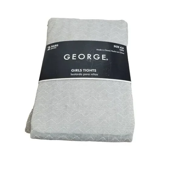 George 2 pack tights 4-6