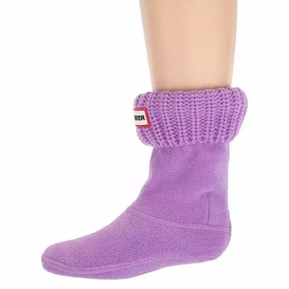 Hunter Half Cardigan Kids Boot Socks Large (1-3) NEW‎ Purple