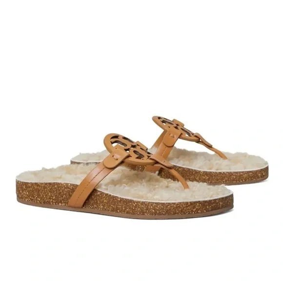 Miller Cloud Genuine Shearling Flip Flop TORY BURCH