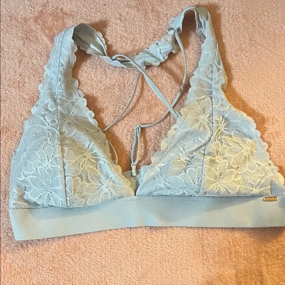Elegant Lace Bralette in Soft Blue