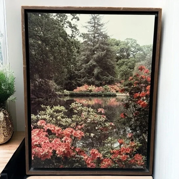 Lohman Photography‎ Coral Azaleas Exbury Gardens  Custom Wood Frame Print 12x15