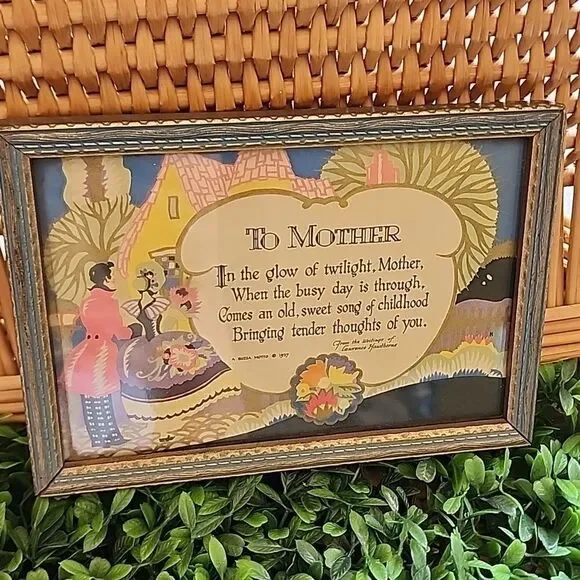Art Deco Framed Print To Mother From The Writings Of Lawrence Hawthorne