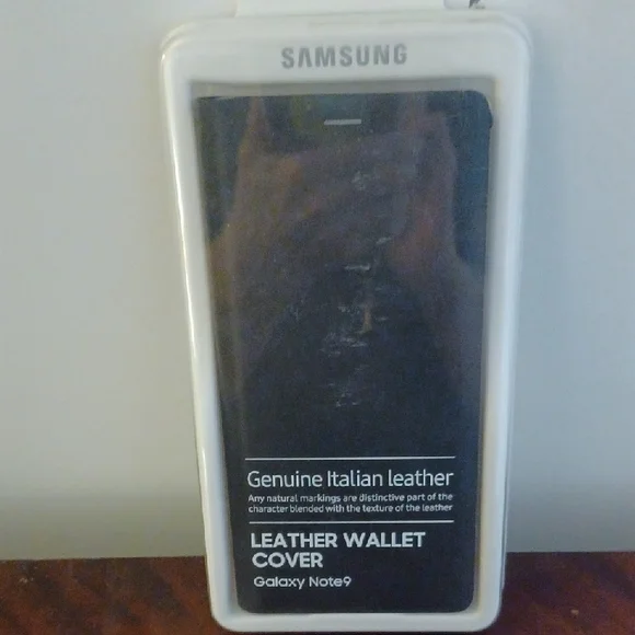 Samsung GENUINE ITALIAN LEATHER Wallet Cover Galaxy NOTE 9 NEW sealed