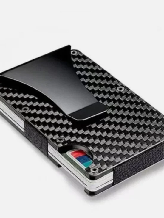 Carbon Fiber RFID Blocking Slim Wallet Credit Card Holder **NEW**