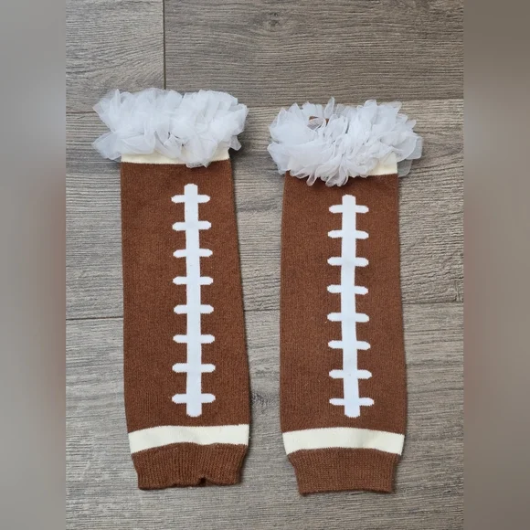 Football & Lace Leg Warmers Little Girls EUC