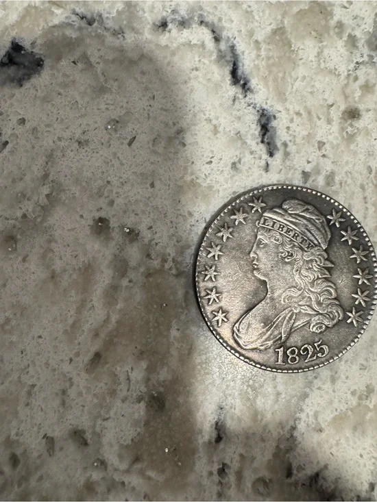Vintage 1825 Liberty Silver Coin - Classic Silver Tone