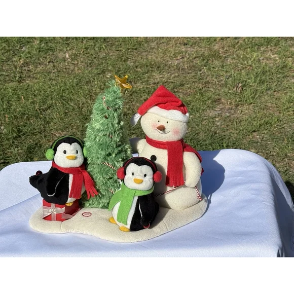 2006 Hallmark Jingle Pals Very Merry Trio Animated Singing Snowman Penguins READ