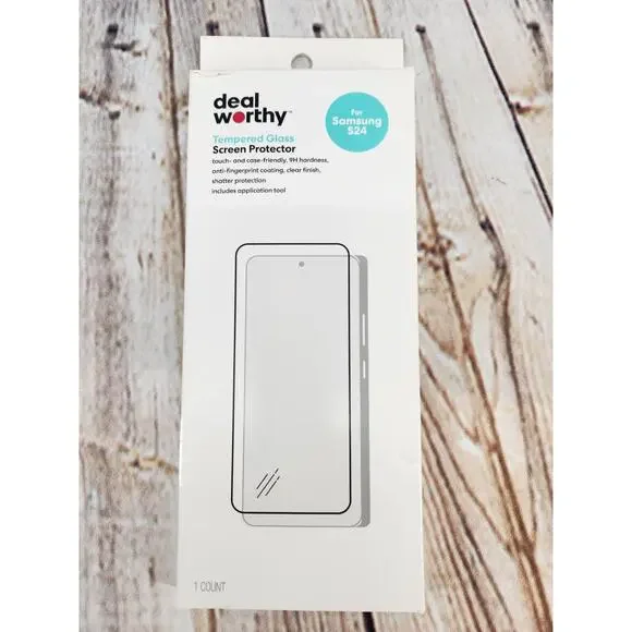 Deal Worthy Samsung S24 Tempered Glass Screen Protector NEW 1 Count