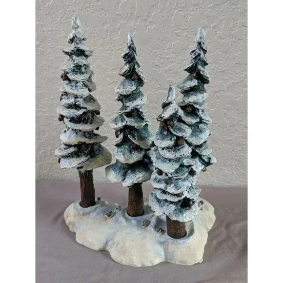 Dept 56 Village Accessories  - Pole Pine Forest, Set of 4