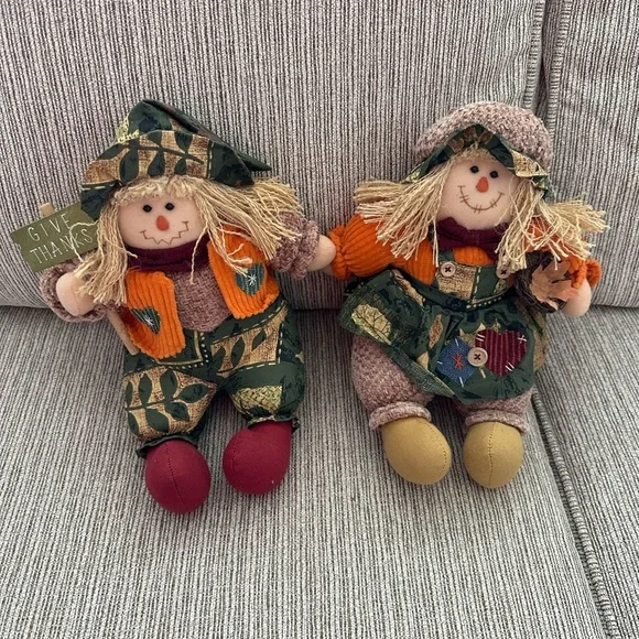 Thanksgiving Fall Harvest Patch Scarecrow Stuffed Plush Plushies Prima Creation