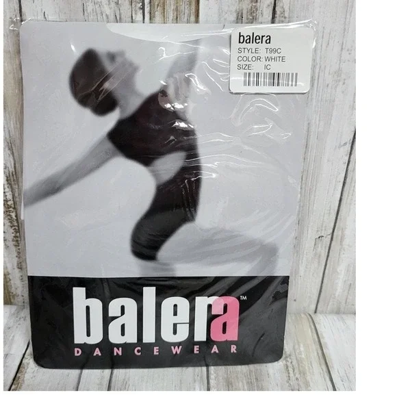 Balera White Dance Tights Child Ballet Tap Jazz Dancewear