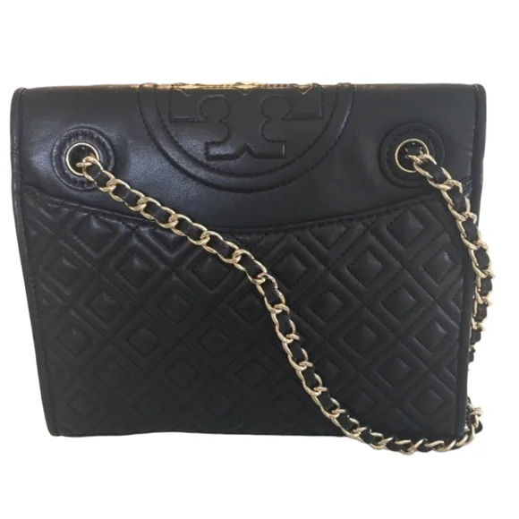 💕HP💕Tory Burch Quilted Convertible Black Shoulder Bag💕