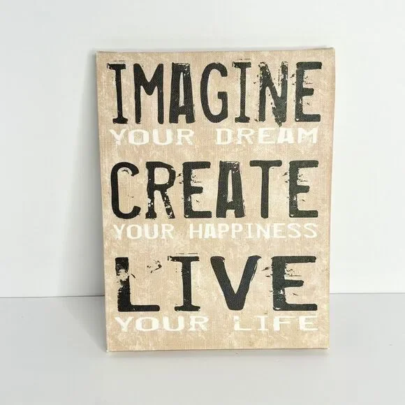 Artissimo Designs Imagine Create Live Inspirational Canvas Wall Art Louise Carey