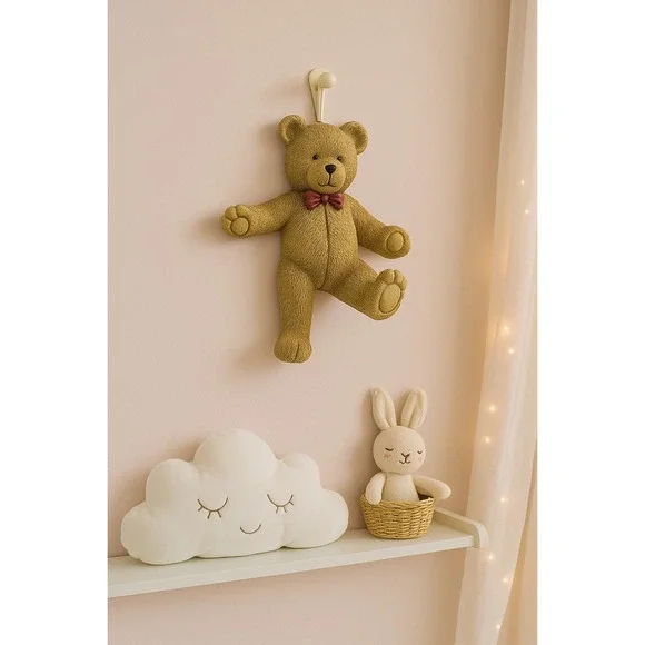 VTG 90s Home Interiors Kids Baby Teddy Brown Bear 7