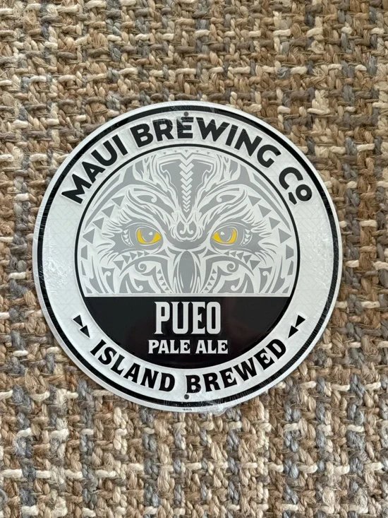 MAUI BREWING PUEO PALE ALE LOGO METAL SIGN NWT