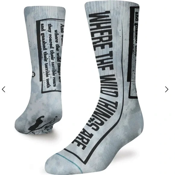 Stance Where The Wild Things Are Crew Socks Kids Large 3-5.5, NWT