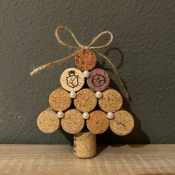 Handmade Custom Wine Cork Mini Christmas Tree