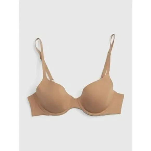GapBody Seamless Underwire T-Shirt Bra Lightly Lined Taupe NWT Choose Size