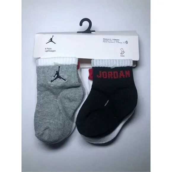 Jordan Baby Socks 6-Pack size 6-12 Months