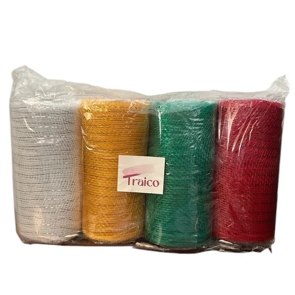 Holiday Deco Mesh Multi Color Ribbon Brand New