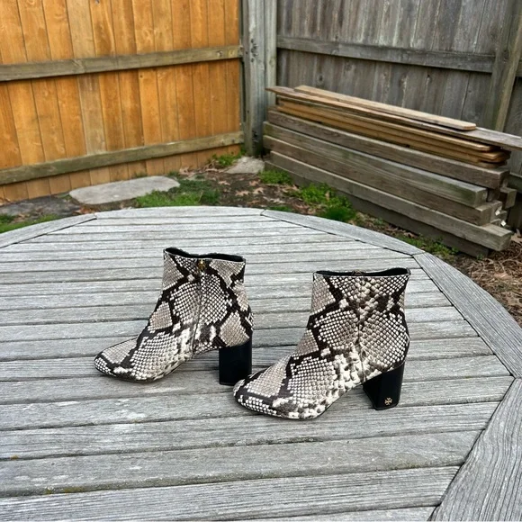 Tory Burch Brooke Roccia snake booties size 7‎