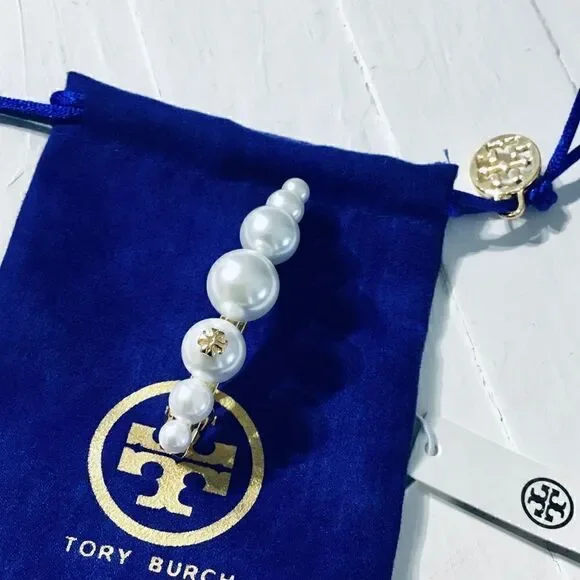 TORY BURCH KIRA FRESHWATER PEARLS HAIR ACCESSORY