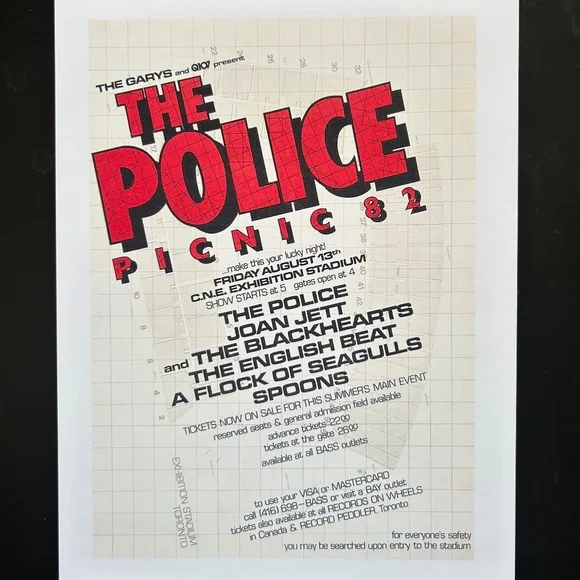 Unframed Retro Concert Print 8.5 x 11