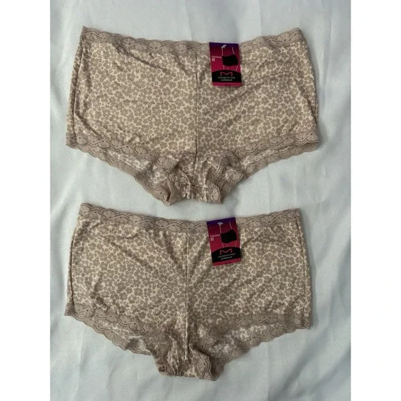 NEW Maidenform One Fab Fit Boyshort Panty 40760 Multicolor Womens 2xlarge 2 Pair
