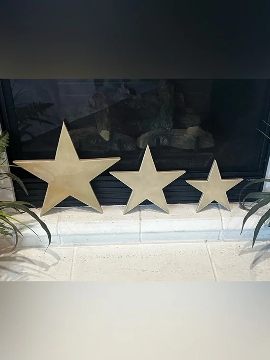 Pottery Barn Kids Glazed Metal Star Set