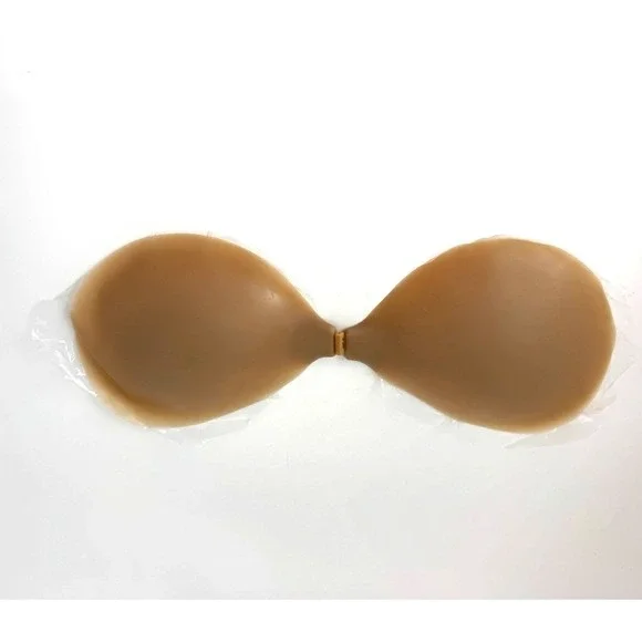 BOOMBA Invisibra Beige Size B Ultra-Thin Silicone Adhesive Strapless Backless