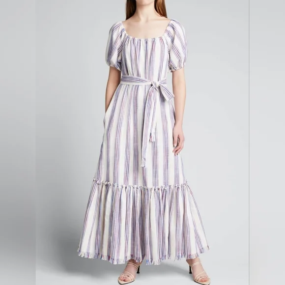 TORY BURCH Stripe Midi Coverup Dress In Jamaica Stripe‎