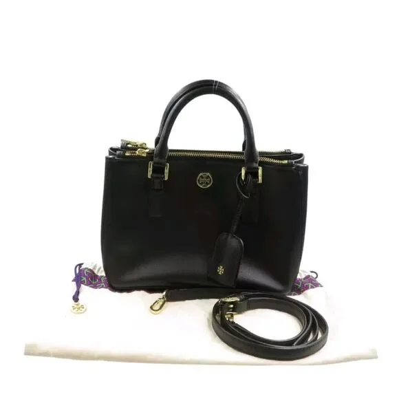 Tory Burch HFA031 Crossbody Bag Black Leather