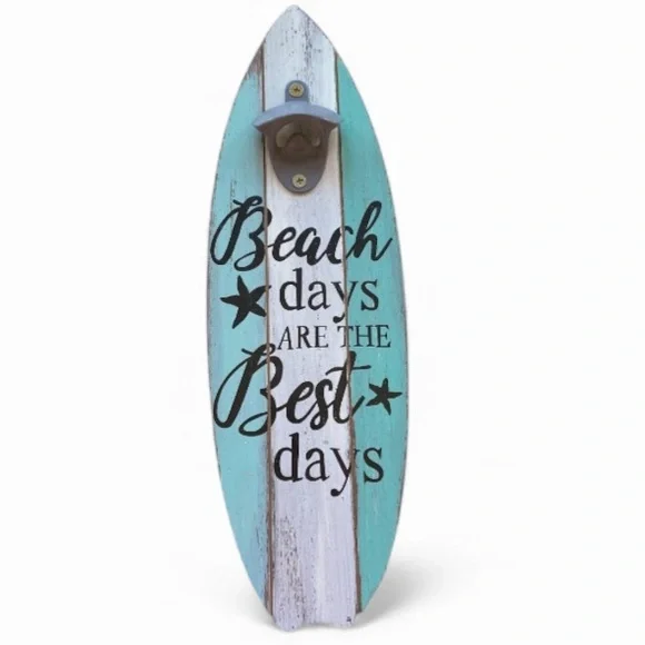 Distressed Wall Decor with Bottle Opener