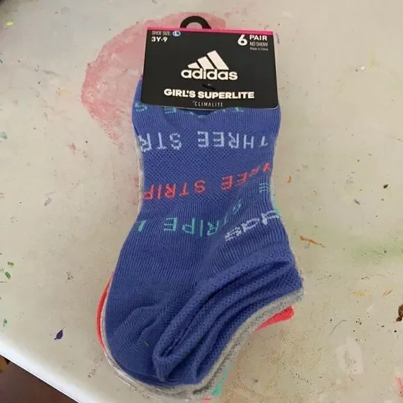 Adidas Girls Superlite No Show Socks