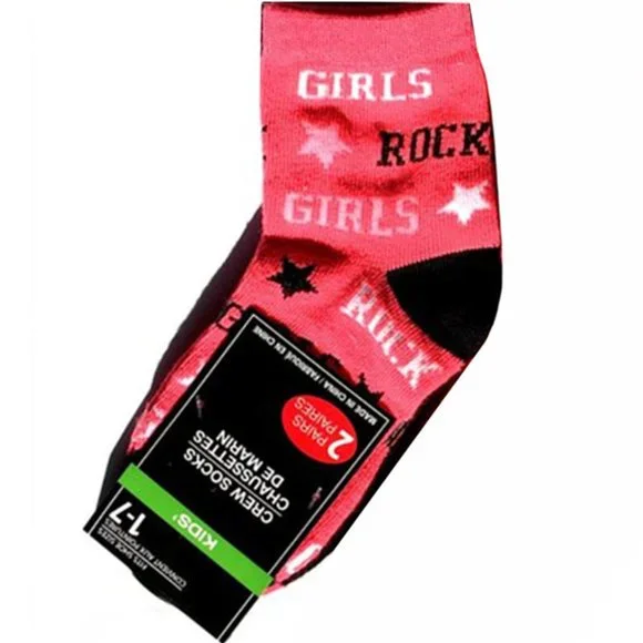 KIDS 'GIRLS ROCK' Socks + Striped Socks