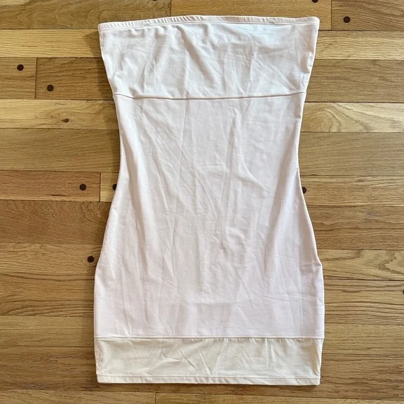 Yummie Tummie Robin Strapless Slip Dress Nude Shapewear Large Slip