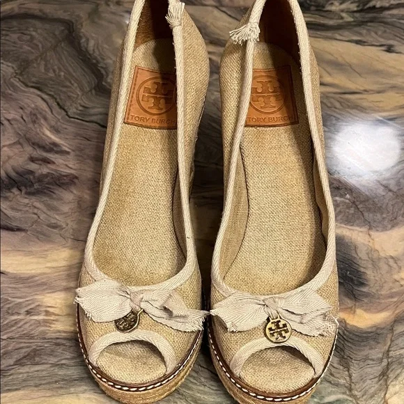 Tory Burch espadrille style wedges