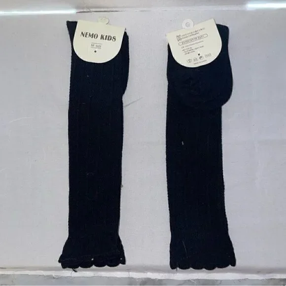 Nemo Kids Socks Toddler Knee High Boot Ribbed Knit Solid Socks Uniform Pull on
