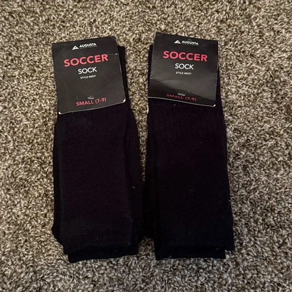 2 pair Soccer Black Performance kids Socks