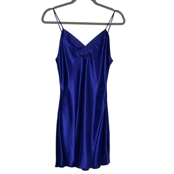 Vintage Purple Satin Slip Dress Size S
