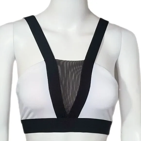 Mesh Inset Sports Bra LIVE LOVE DREAM by Aero (M)