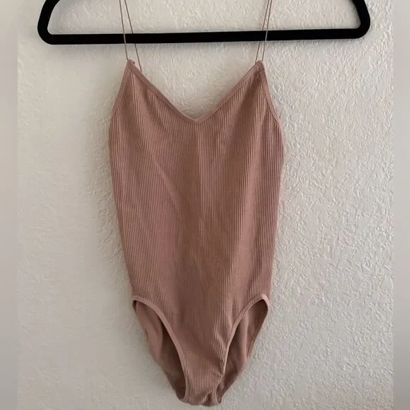 Urban Outfitters Tan Chemise with Spaghetti Straps