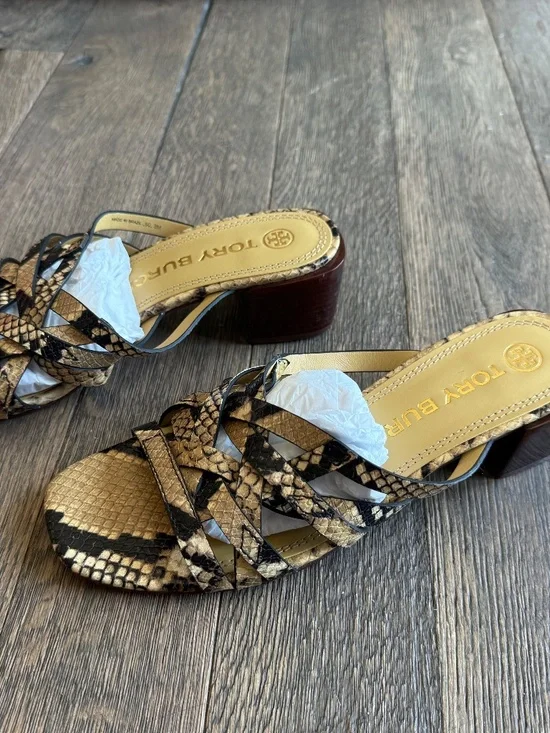 Tory Burch Basketweave Block Heel