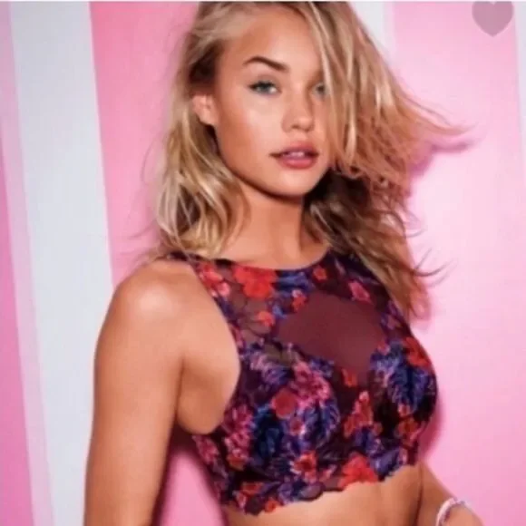 Victoria Secret Pink Lace Push Up Bralette Bra Small