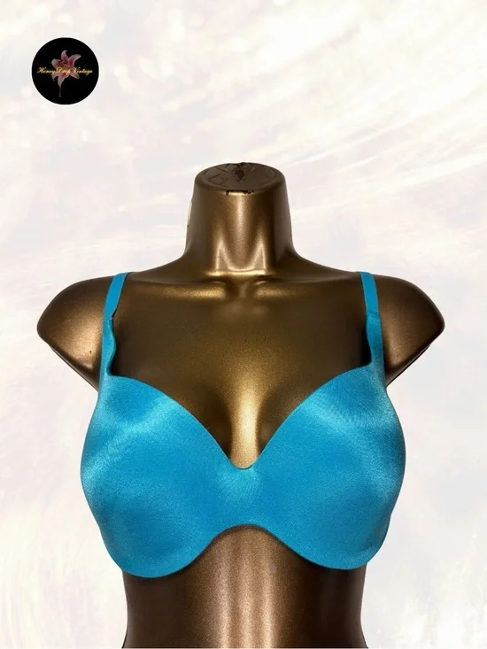 Victoria’s Secret Lined Demi Bra 34D | Turquoise Blue Smooth T-Shirt Bra