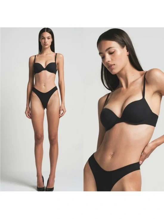 NWT SKIMS Fits Everybody Demi T-Shirt Bra BR-UWR- 2294 ONYX size 36DD