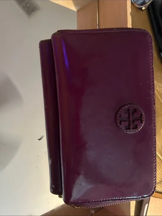 Tory Burch Purple Patent Leather Wallet